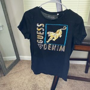 Black Guess Denim tshirt